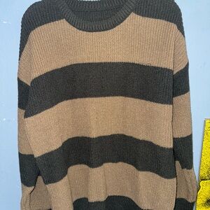 Striped Black and Brown Men's Sweater